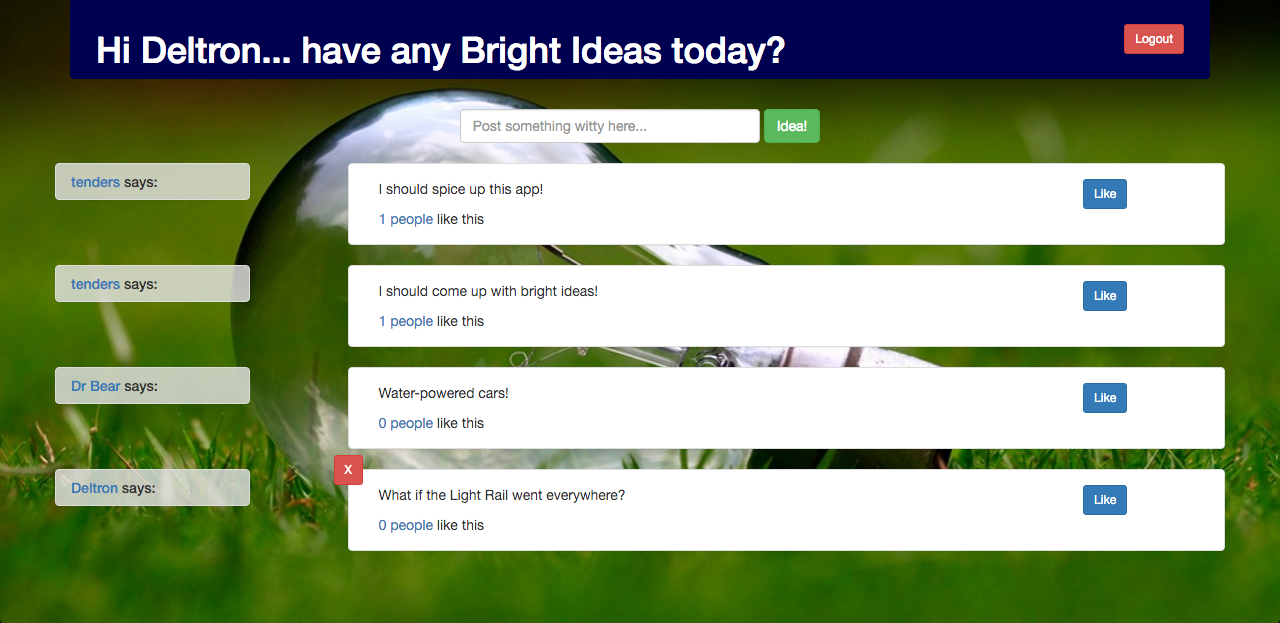 Bright Ideas App