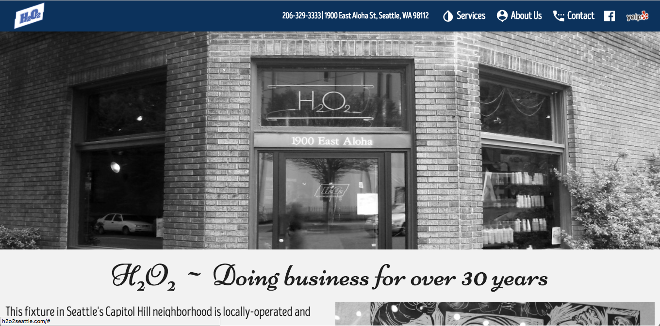 H2O2 Seattle Website